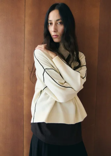 MANGO Áo Len Nữ Line