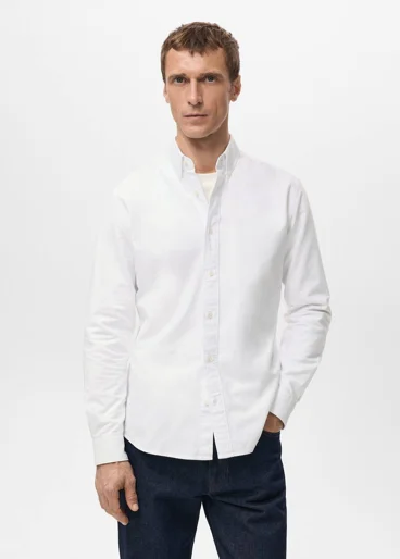 MANGO Áo Sơ Mi Nam Oxford