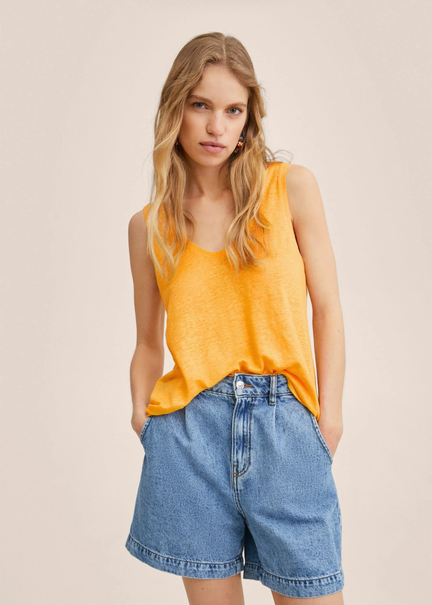 MANGO Áo Kiểu Nữ Lina