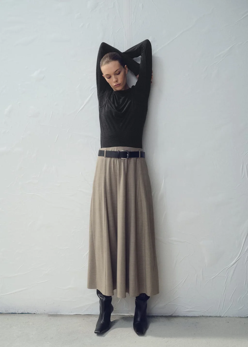 MANGO Chân Váy Nữ Blacky