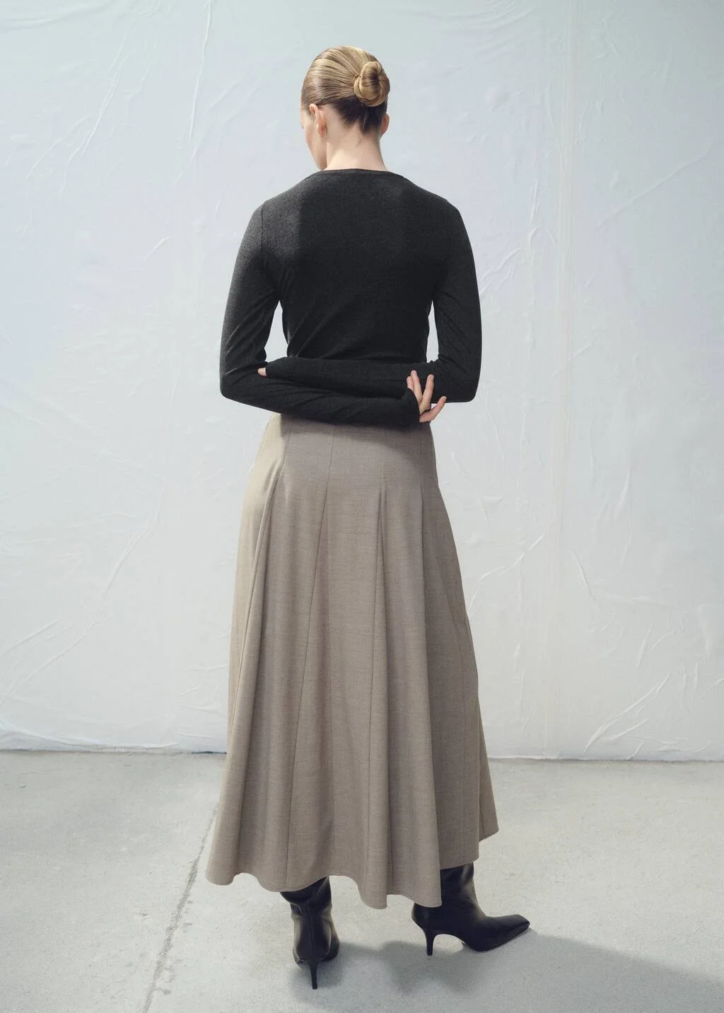 MANGO Chân Váy Nữ Blacky