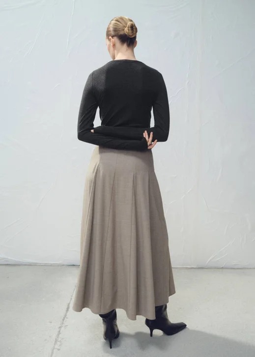 MANGO Chân Váy Nữ Blacky