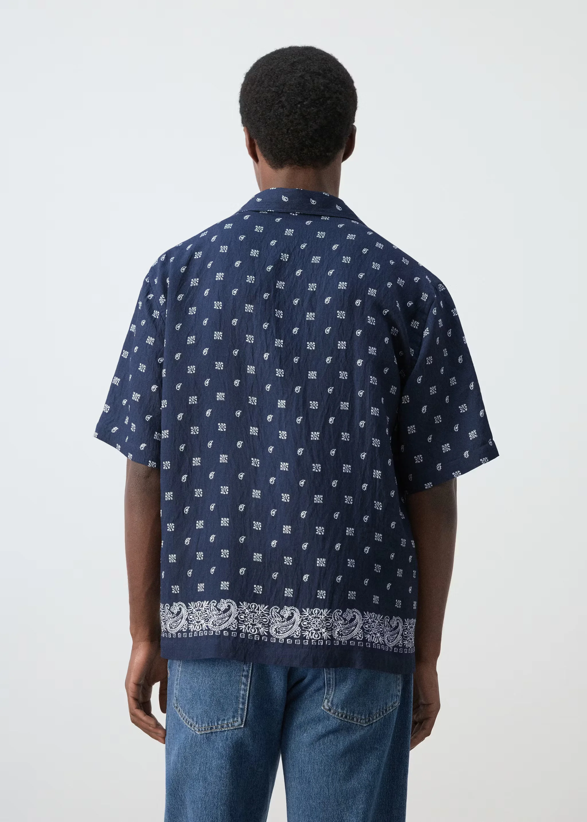 MANGO Áo Sơ Mi Nam Bandana