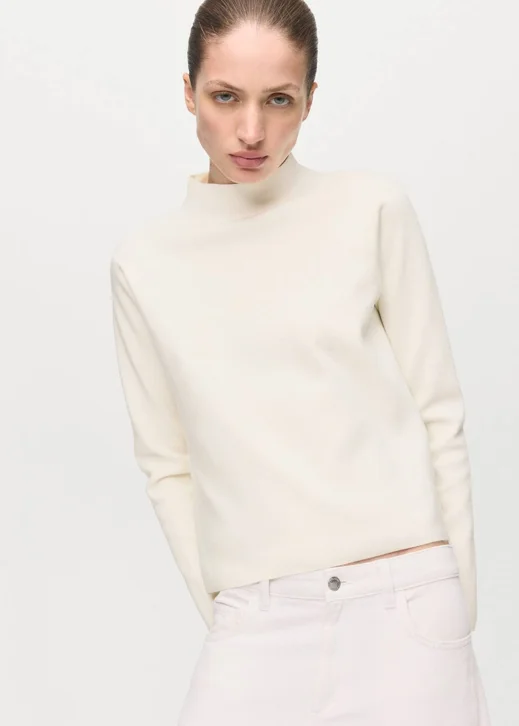 MANGO Áo Len Nữ Chimney