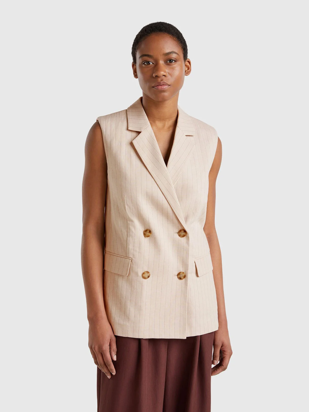 UNITED COLORS OF BENETTON Áo Gile Nữ Women Waistcoat