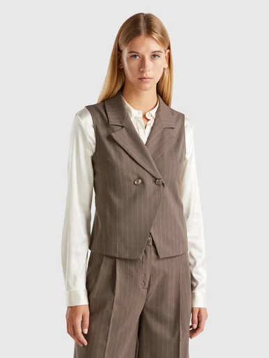 UNITED COLORS OF BENETTON Áo Gile Nữ Women Waistcoat