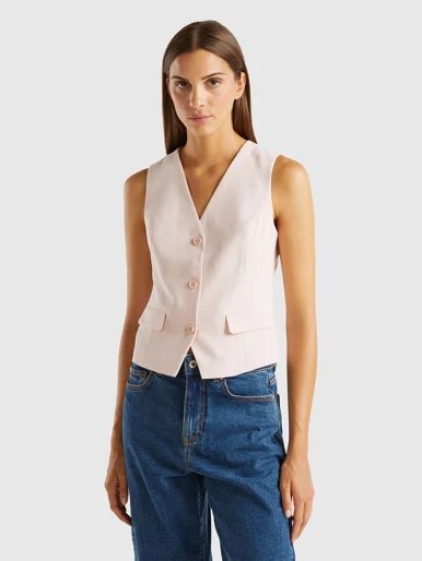 UNITED COLORS OF BENETTON Áo Gile Nữ Women Waistcoat