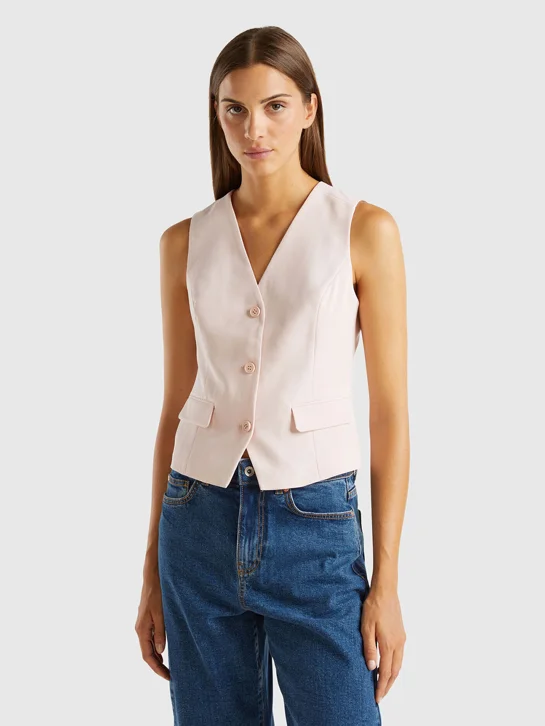UNITED COLORS OF BENETTON Áo Gile Nữ Women Waistcoat