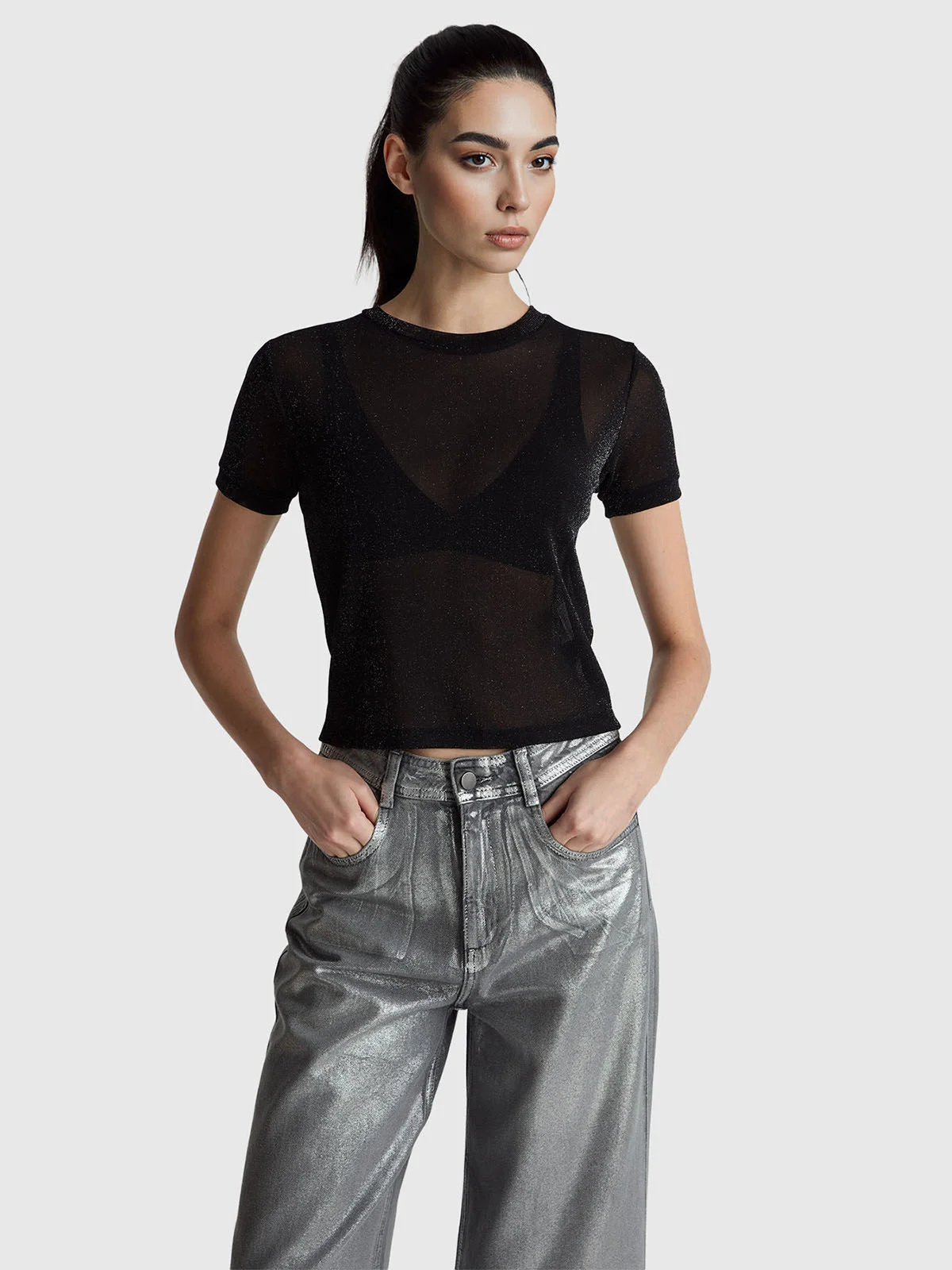 UNITED COLORS OF BENETTON Áo Thun Ngắn Tay Nữ Women T-Shirt