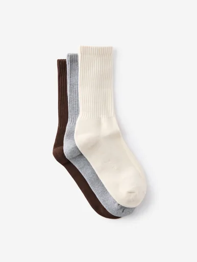 COTTON ON Bộ 3 Đôi Vớ Ngắn - 3 Pack Essential Crew Socks