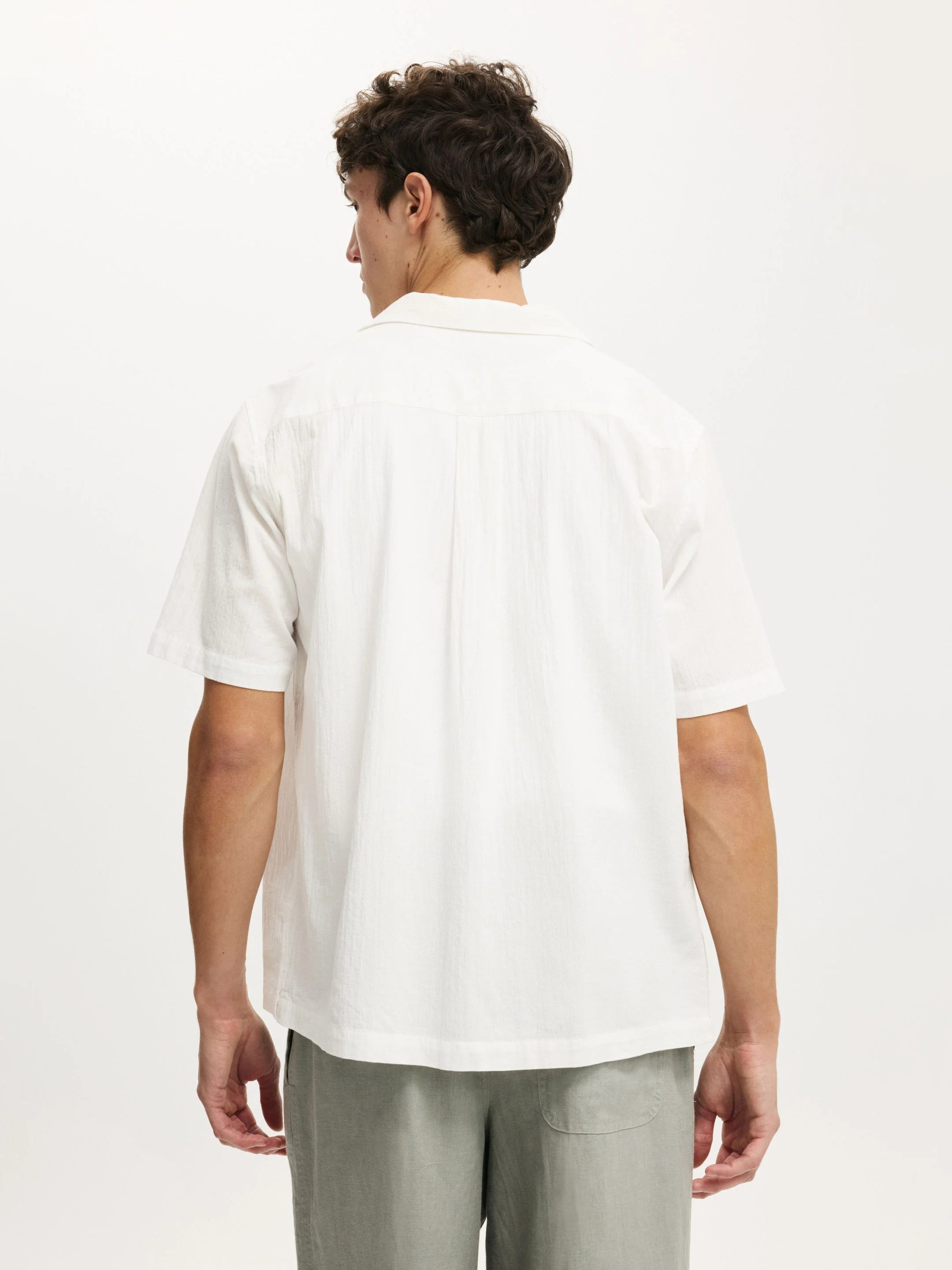 COTTON ON Áo Sơ Mi Ngắn Tay Nam-Riviera Short Sleeve Shirt
