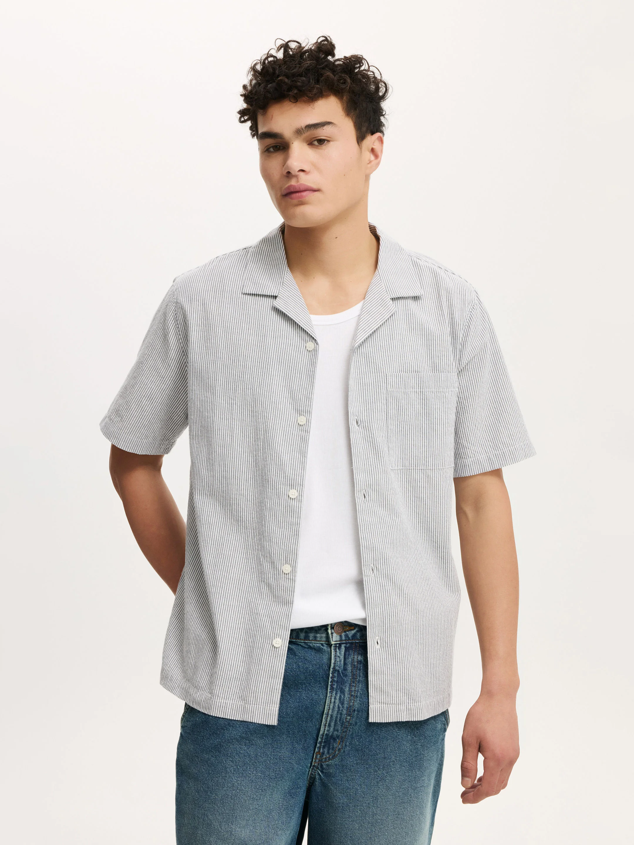 COTTON ON Áo Sơ Mi Ngắn Tay Nam-Riviera Short Sleeve Shirt