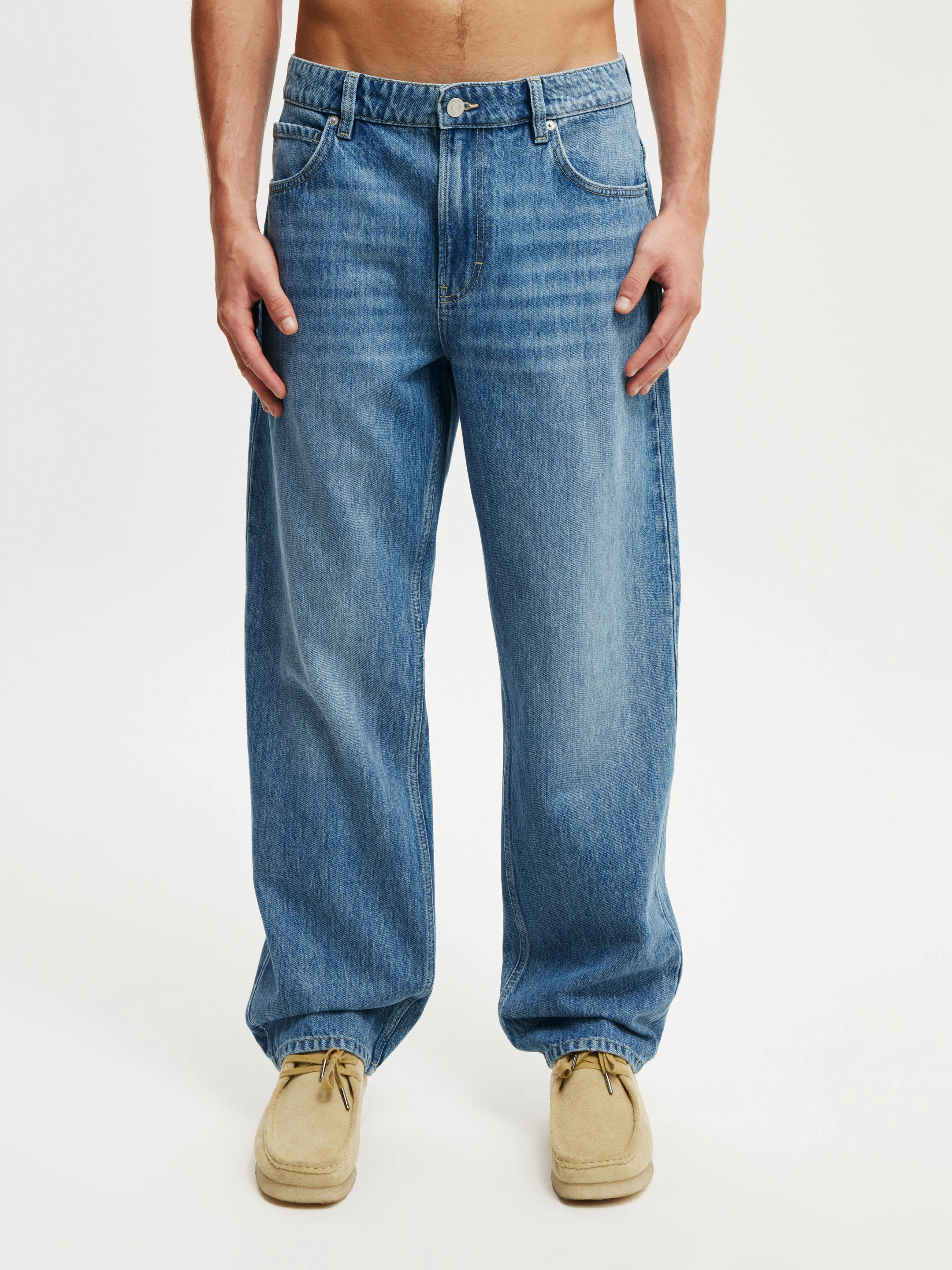 COTTON ON Quần Jeans Ống Rộng Nam-Baggy Jean