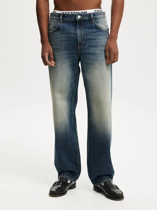 COTTON ON Quần Jeans Ống Rộng Nam-Baggy Jean