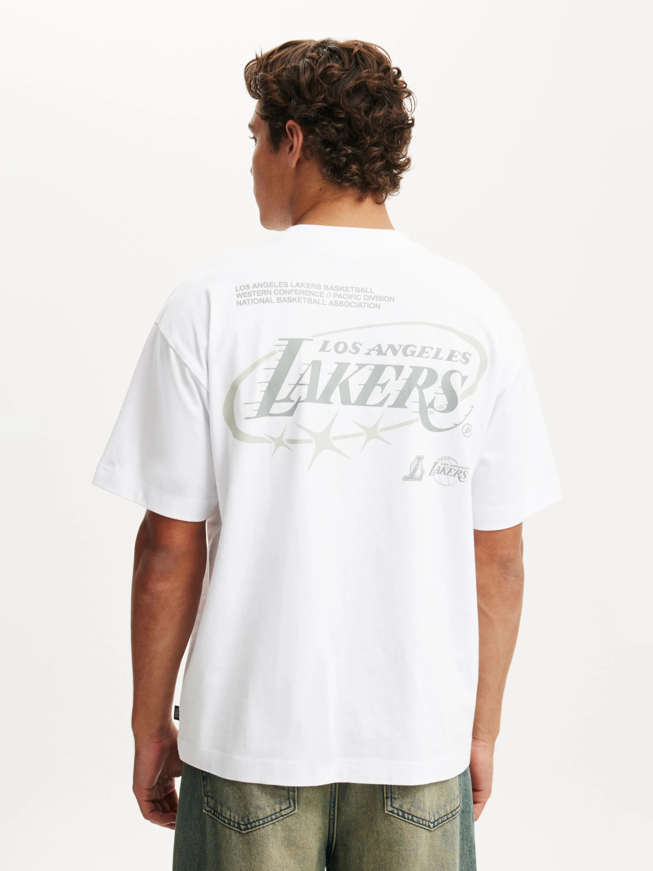 COTTON ON Áo Thun Có Họa Tiết Nam-Box Fit Nba T-Shirt