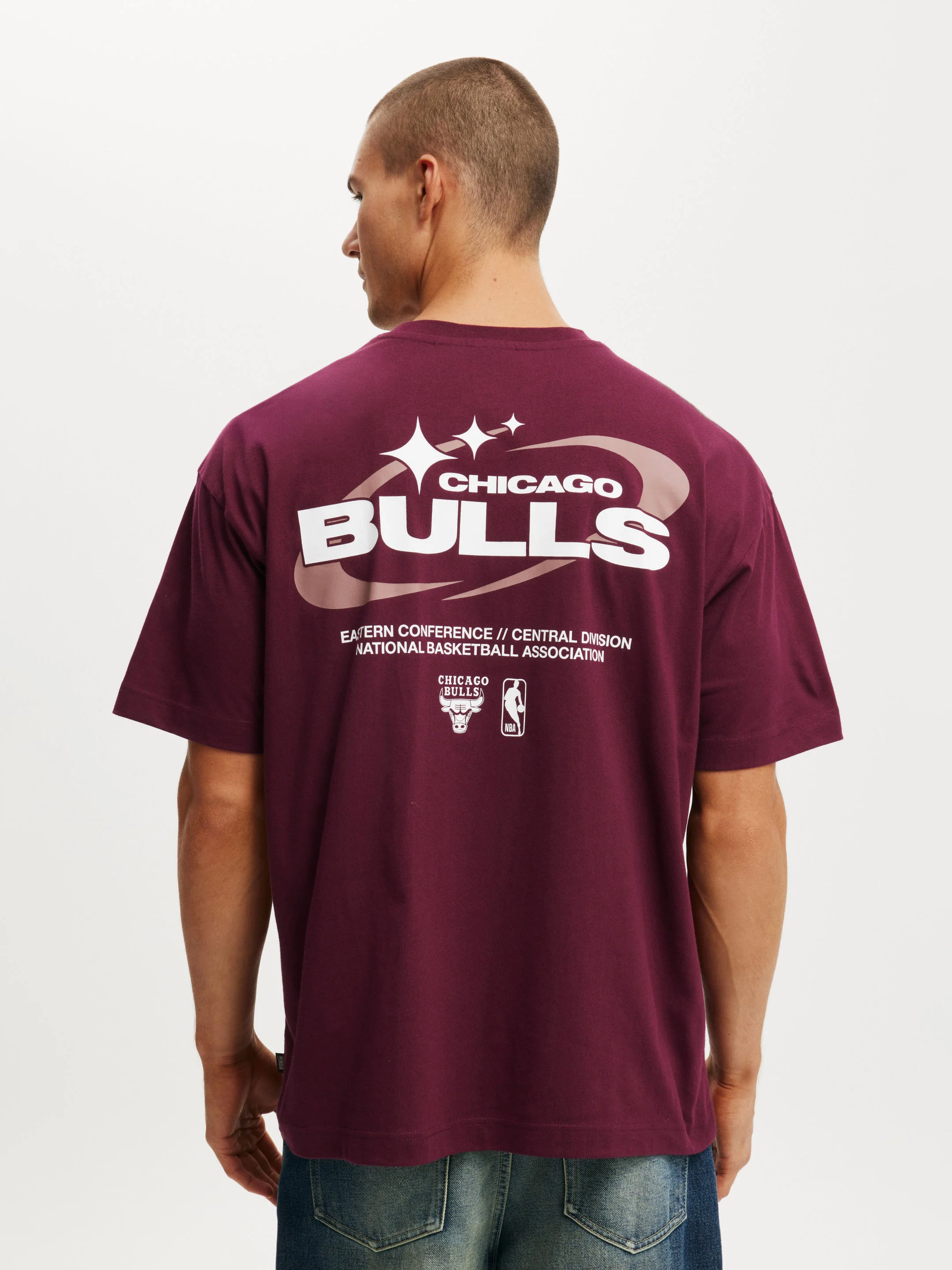 COTTON ON Áo Thun Có Họa Tiết Nam-Box Fit Nba T-Shirt