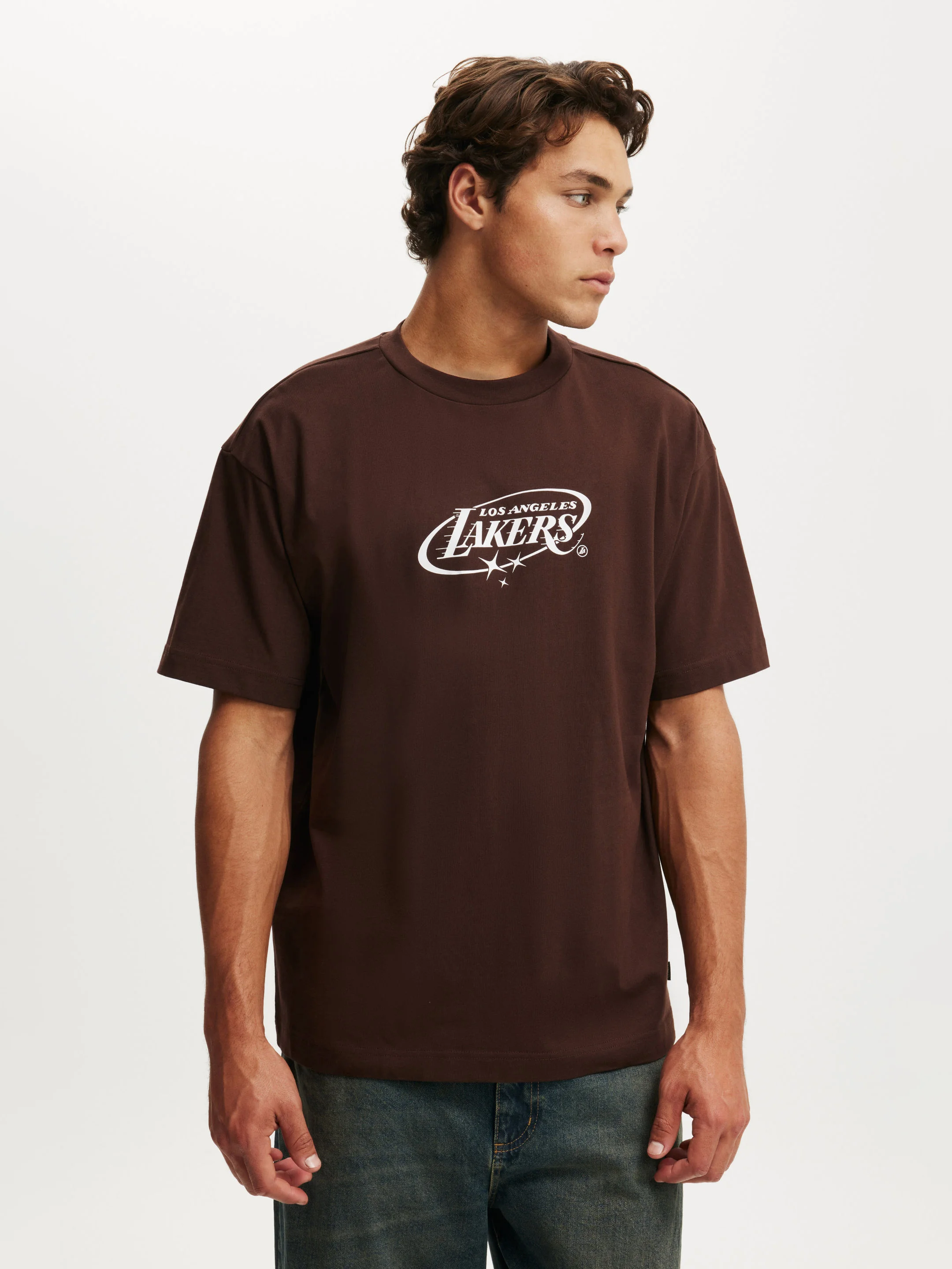 COTTON ON Áo Thun Có Họa Tiết Nam-Box Fit Nba T-Shirt