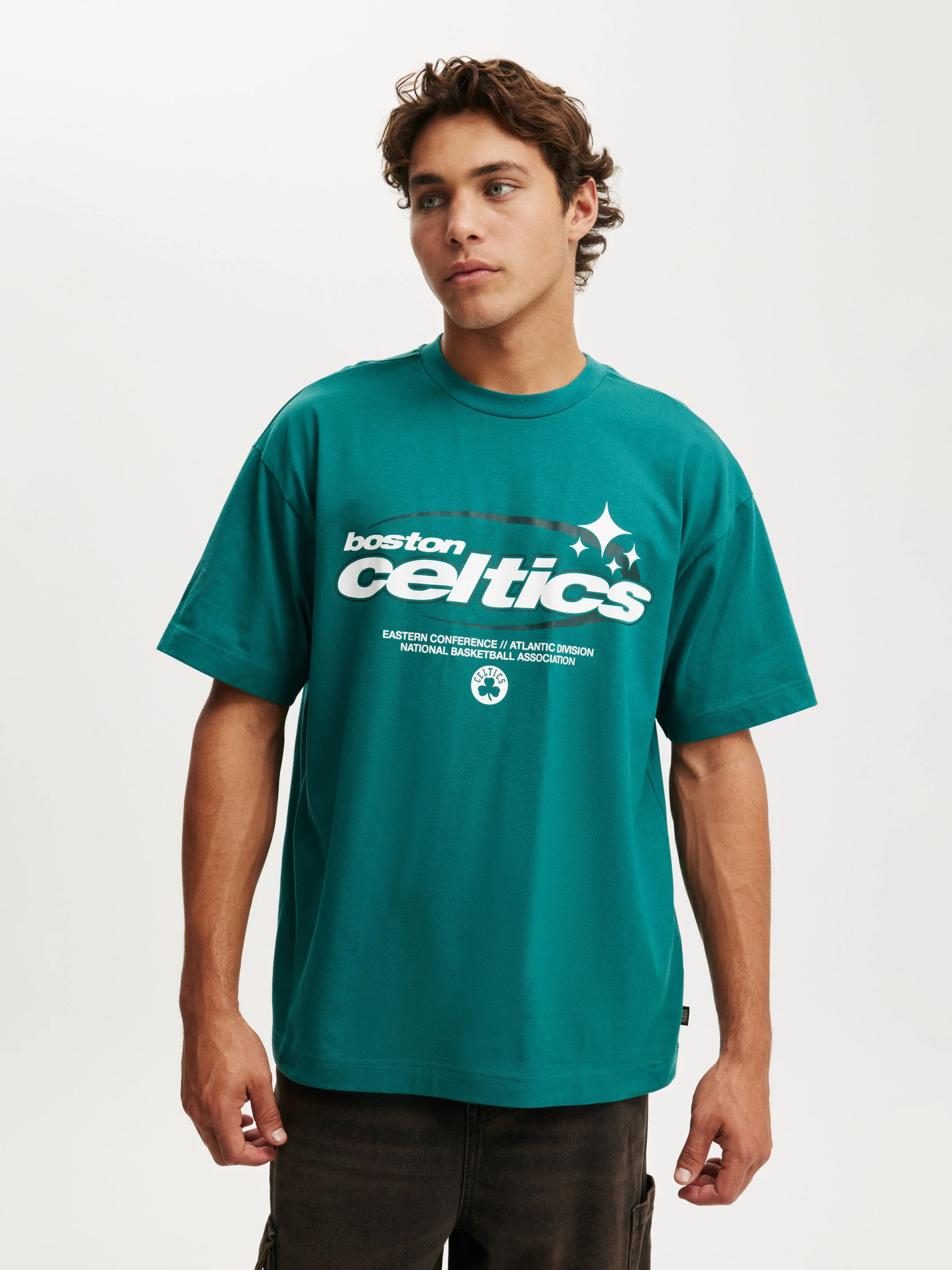 COTTON ON Áo Thun Có Họa Tiết Nam-Box Fit Nba T-Shirt