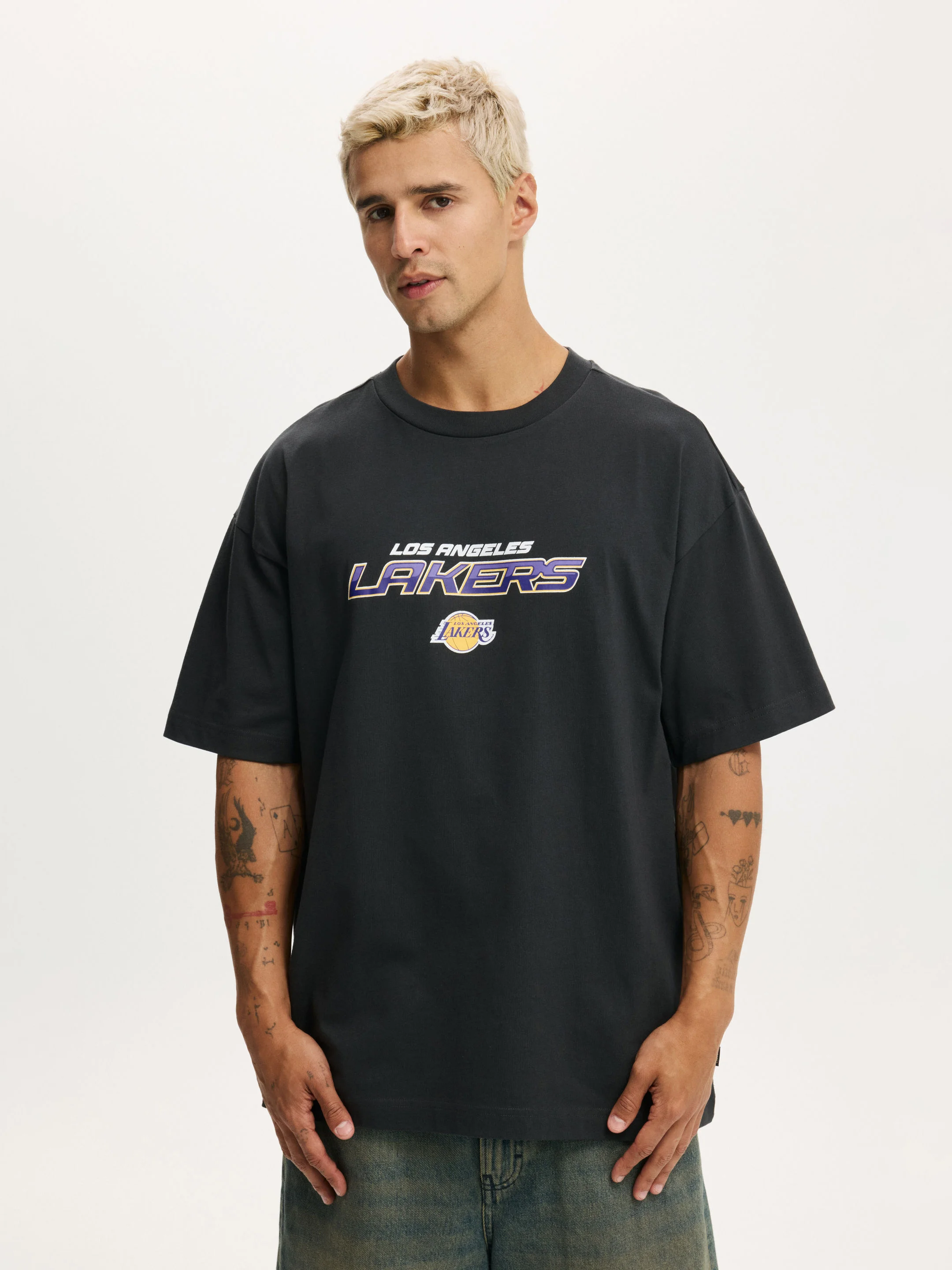 COTTON ON Áo Thun Có Họa Tiết Nam-Box Fit Nba T-Shirt