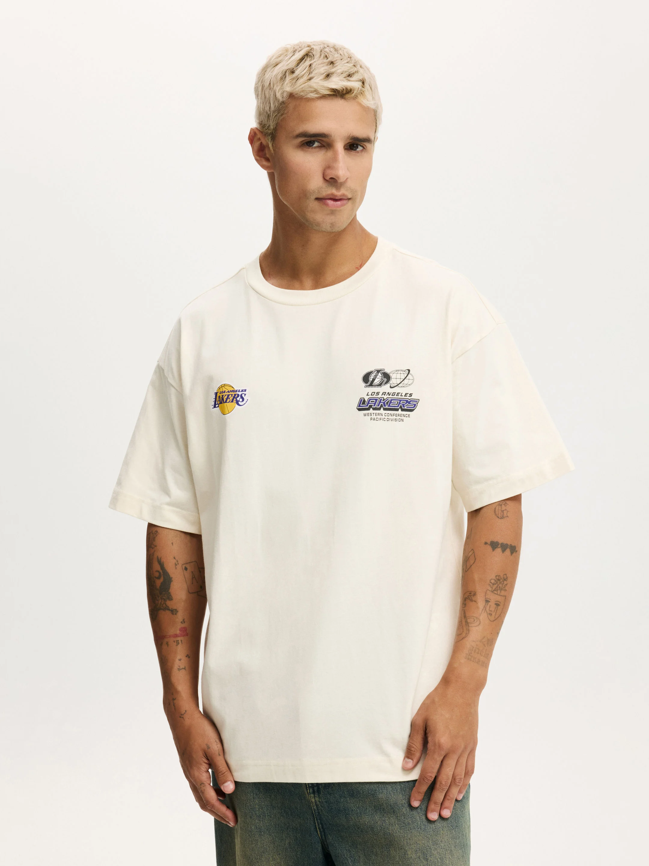 COTTON ON Áo Thun Có Họa Tiết Nam-Box Fit Nba T-Shirt