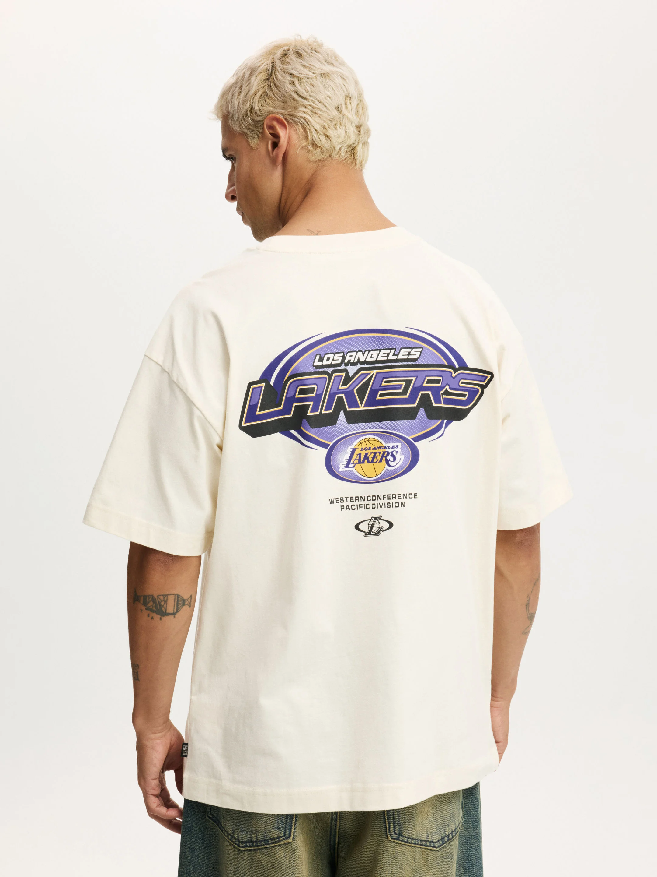 COTTON ON Áo Thun Có Họa Tiết Nam-Box Fit Nba T-Shirt
