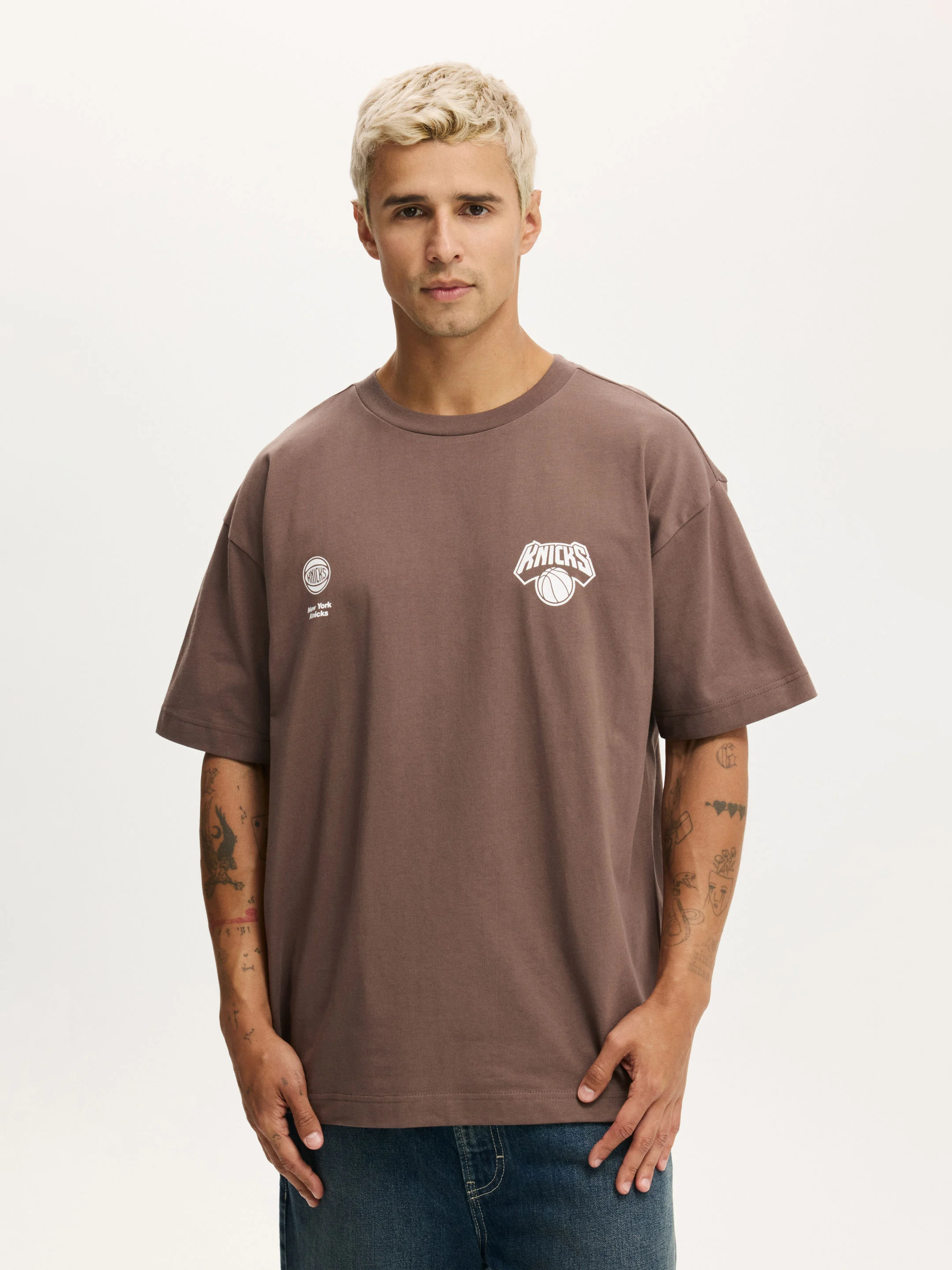 COTTON ON Áo Thun Có Họa Tiết Nam-Box Fit Nba T-Shirt