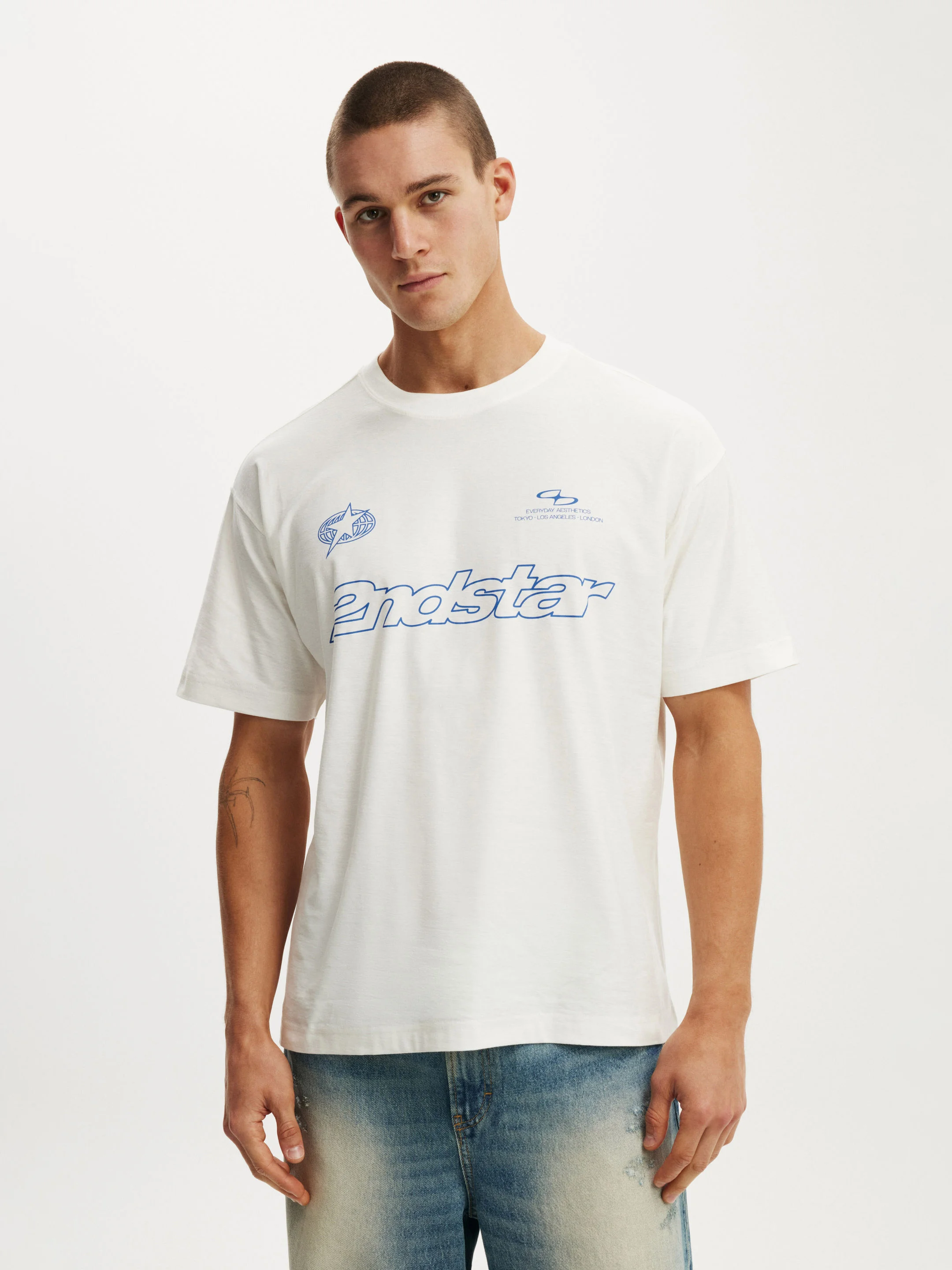 COTTON ON Áo Thun Có Họa Tiết Nam - Box Fit Graphic T-Shirt