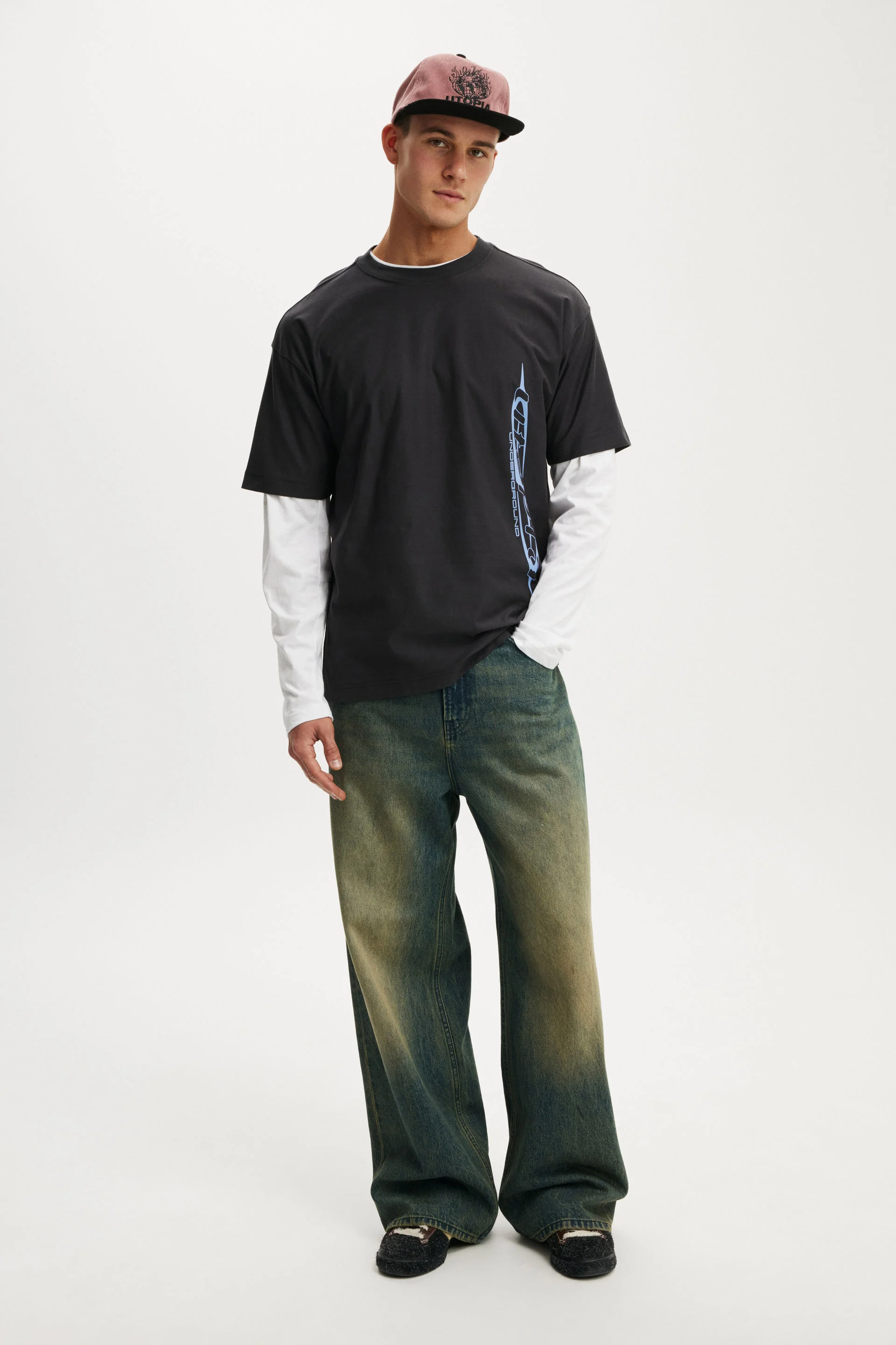 COTTON ON Áo Thun Có Họa Tiết Nam - Box Fit Graphic T-Shirt