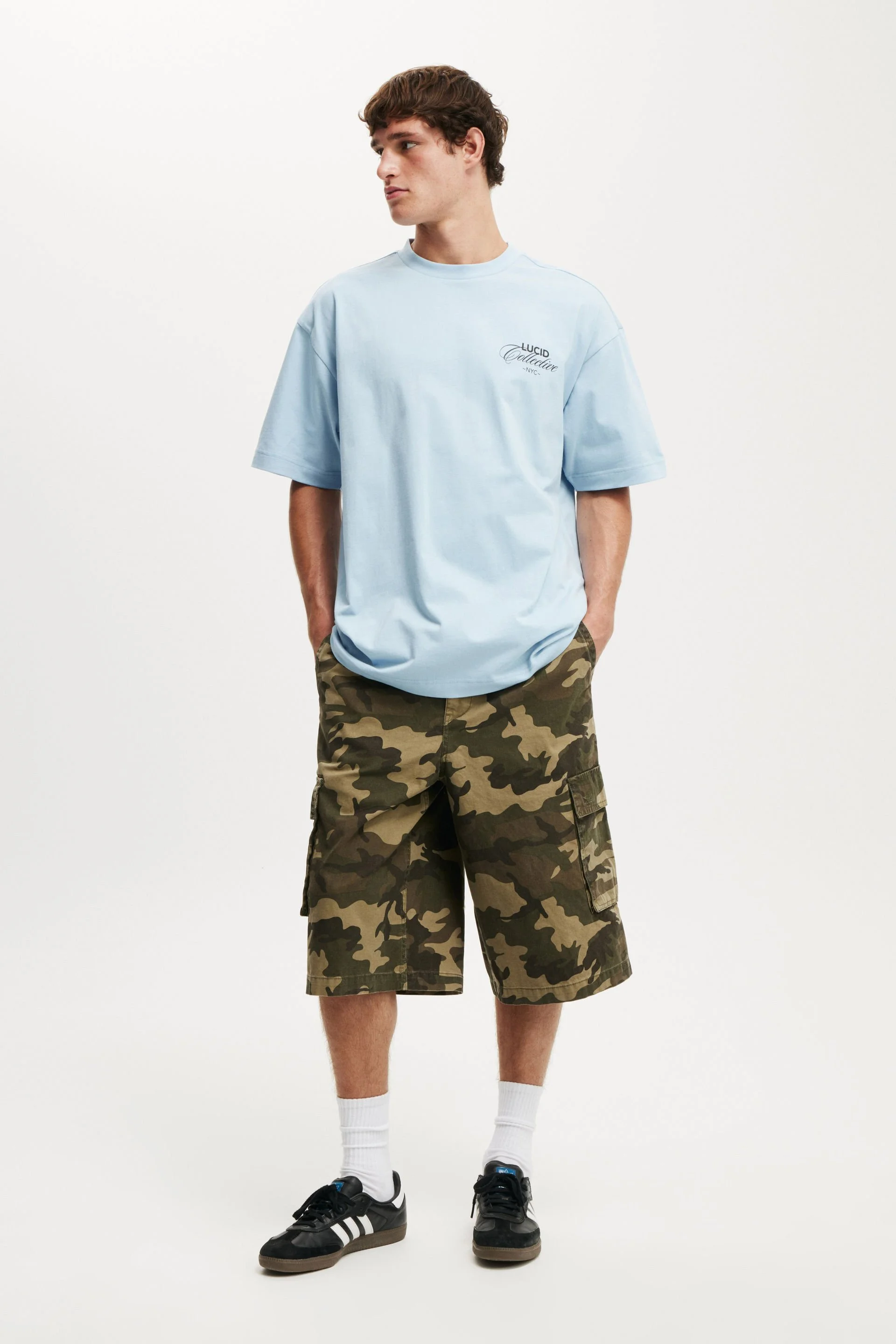 COTTON ON Áo Thun Có Họa Tiết Nam-Box Fit Text T-Shirt