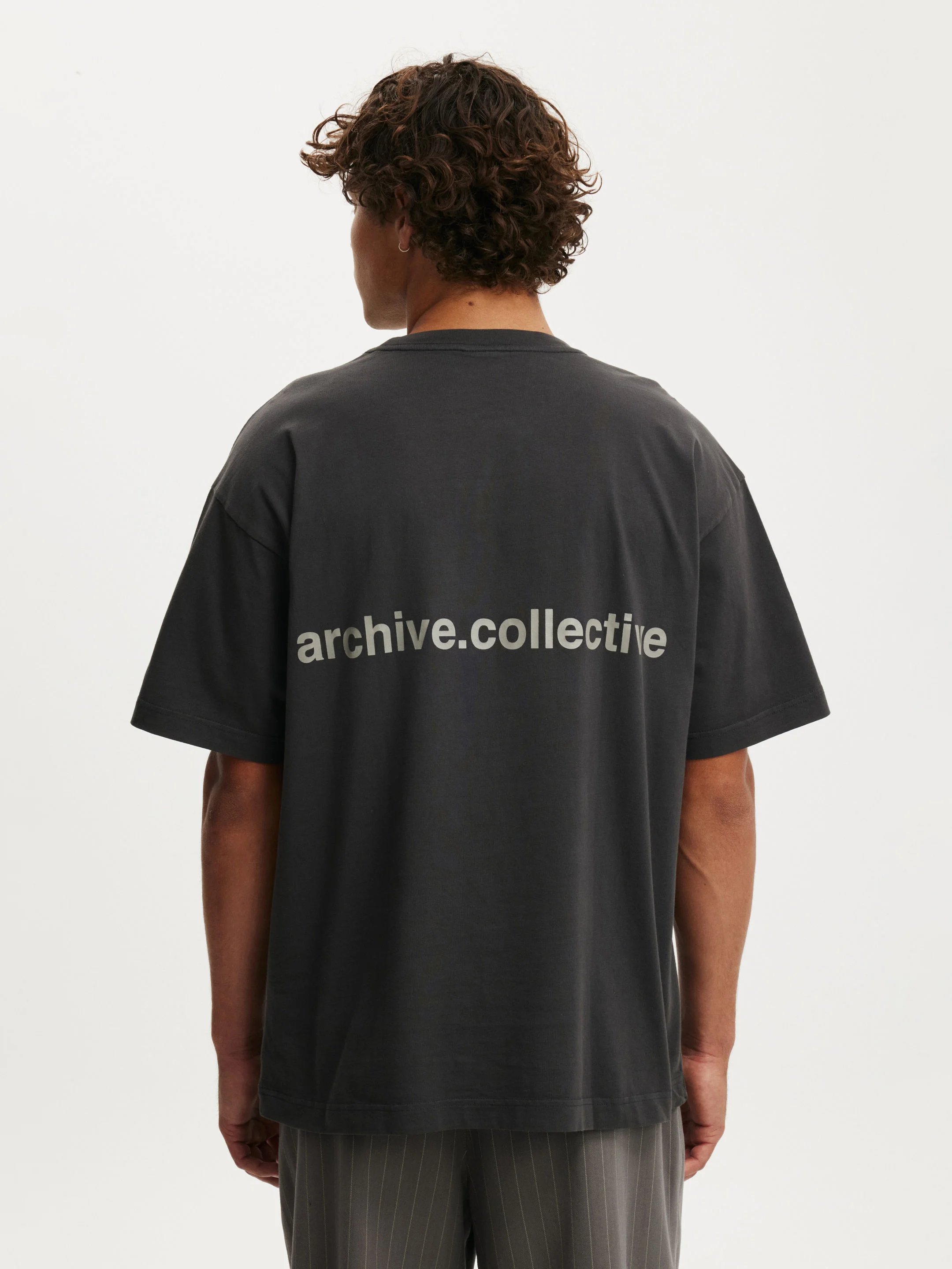 COTTON ON Áo Thun Có Họa Tiết Nam-Box Fit Text T-Shirt