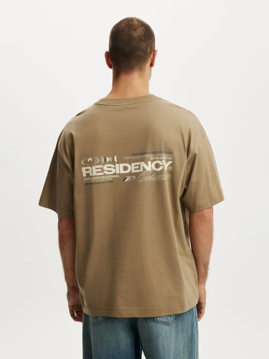 COTTON ON Áo Thun Có Họa Tiết Nam - Box Fit Text T-Shirt