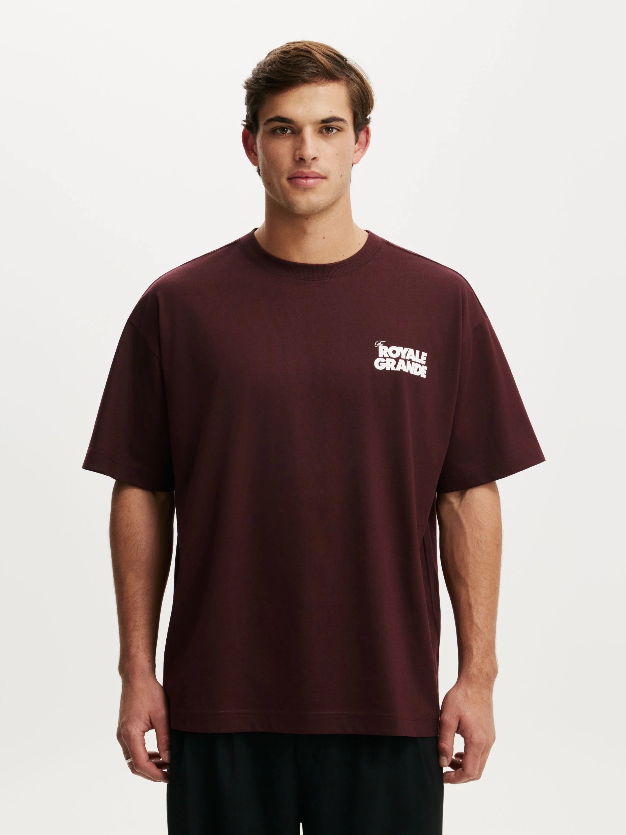 COTTON ON Áo Thun Có Hoạ Tiết Nam - Box Fit Text T-Shirt