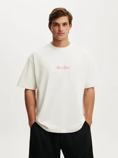 COTTON ON Áo Thun Có Hoạ Tiết Nam - Box Fit Text T-Shirt