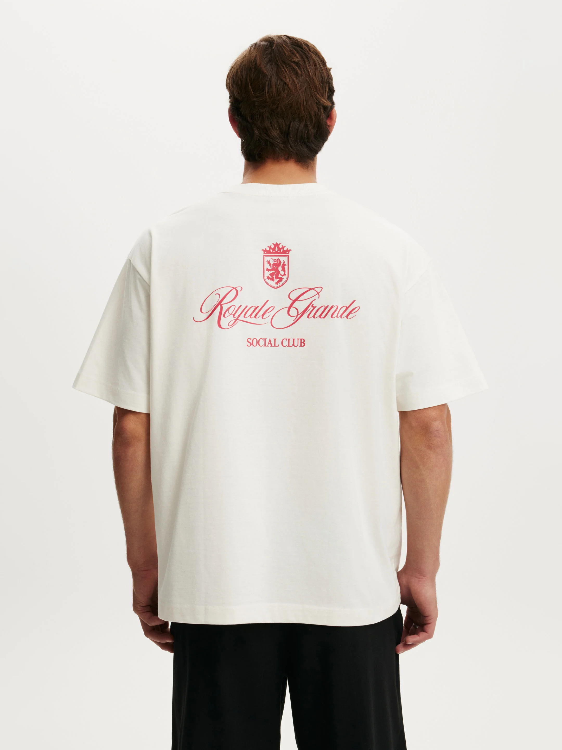 COTTON ON Áo Thun Có Hoạ Tiết Nam - Box Fit Text T-Shirt