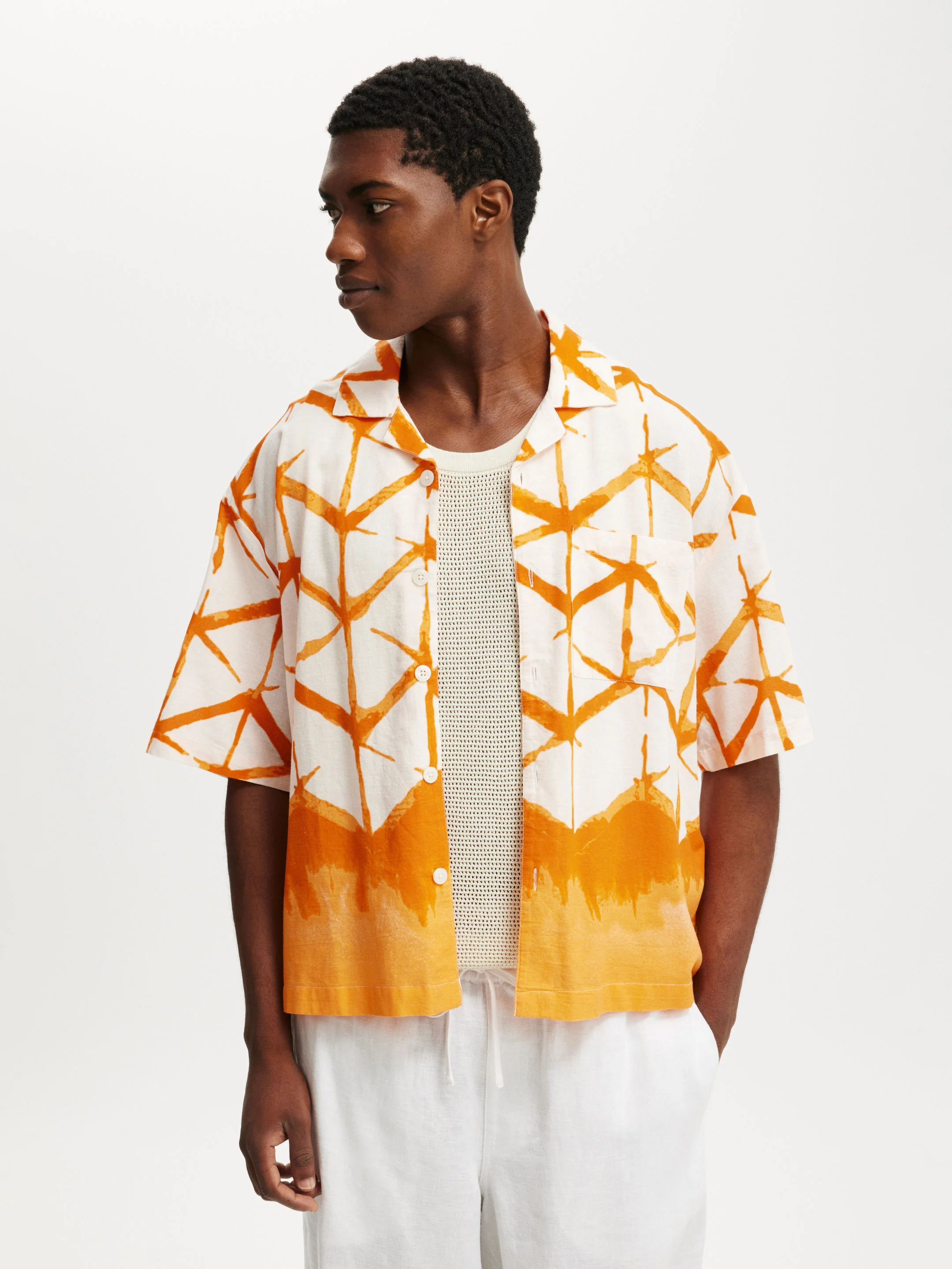 COTTON ON Áo Sơ Mi Ngắn Tay Nam-Cabana Short Sleeve Shirt