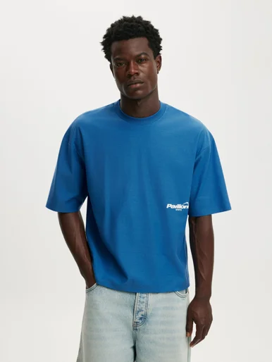 COTTON ON Áo Thun Có Họa Tiết Nam-Cropped Fit Graphic T-Shirt