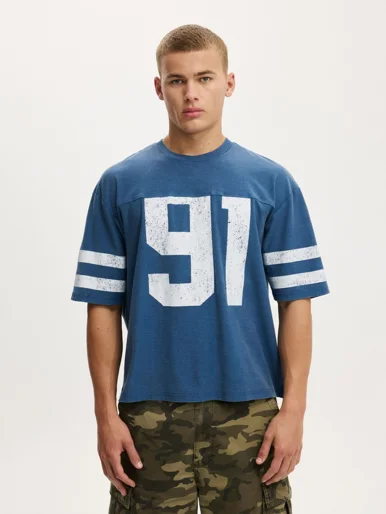 COTTON ON Áo Thun Có Họa Tiết Nam - Cropped Fit Graphic T-Shirt