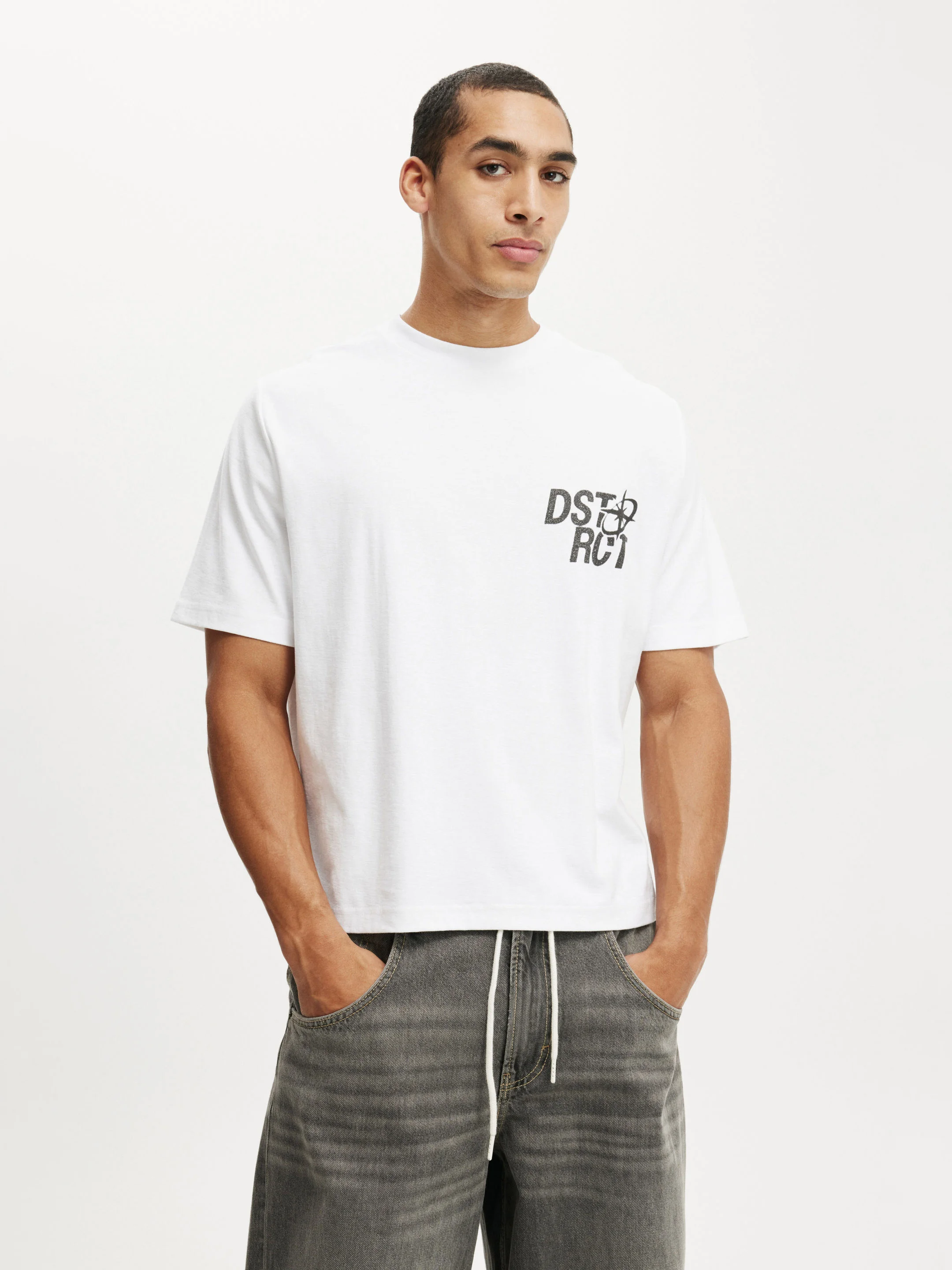 COTTON ON Áo Thun Có Họa Tiết Nam-Cropped Fit Graphic T-Shirt