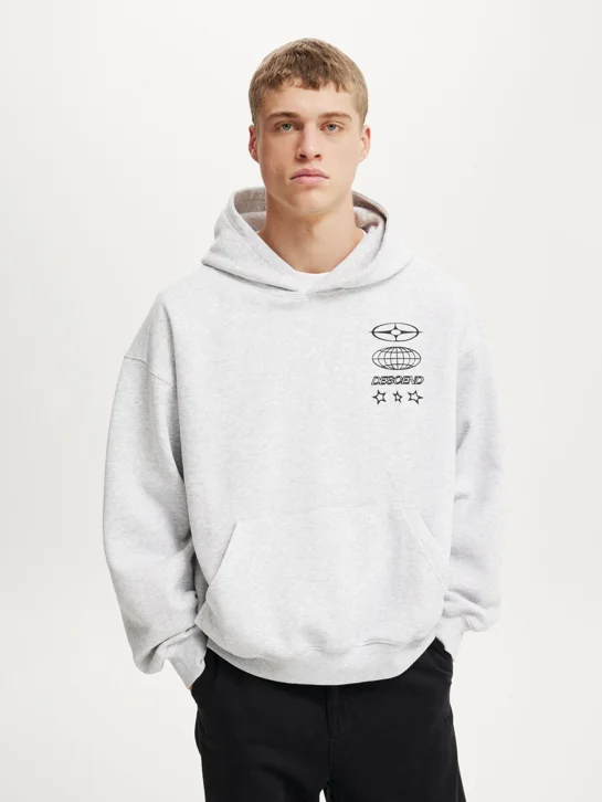 COTTON ON Áo Chui Đầu Có Nón Nam - Box Fit Graphic Hoodie