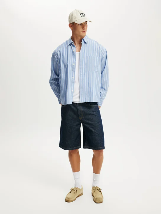 COTTON ON Quần Jeans Ngắn Nam-Baggy Denim Short