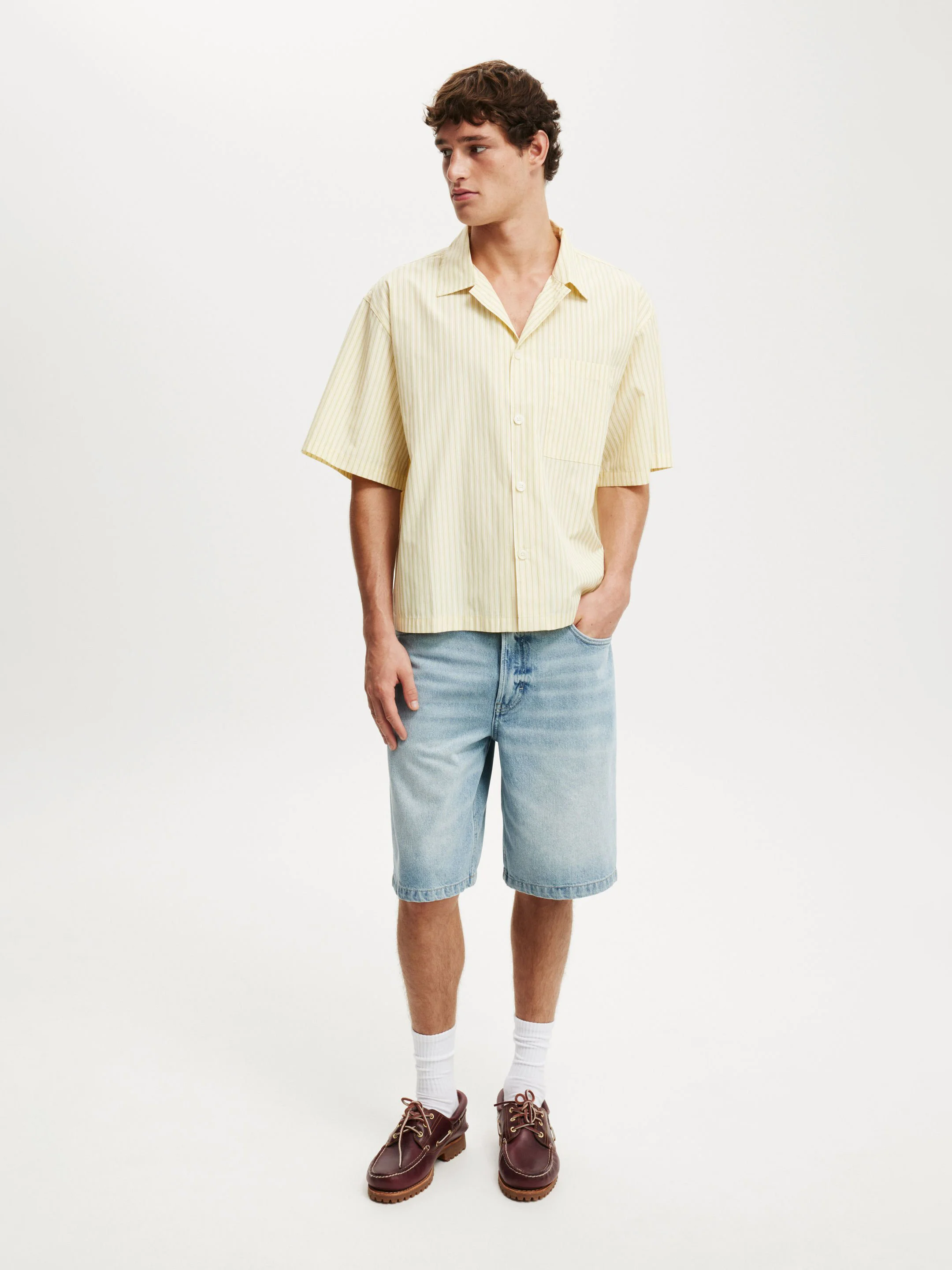 COTTON ON Quần Jeans Ngắn Nam-Baggy Denim Short