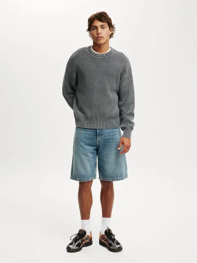 COTTON ON Quần Jeans Ngắn Nam-Baggy Denim Short