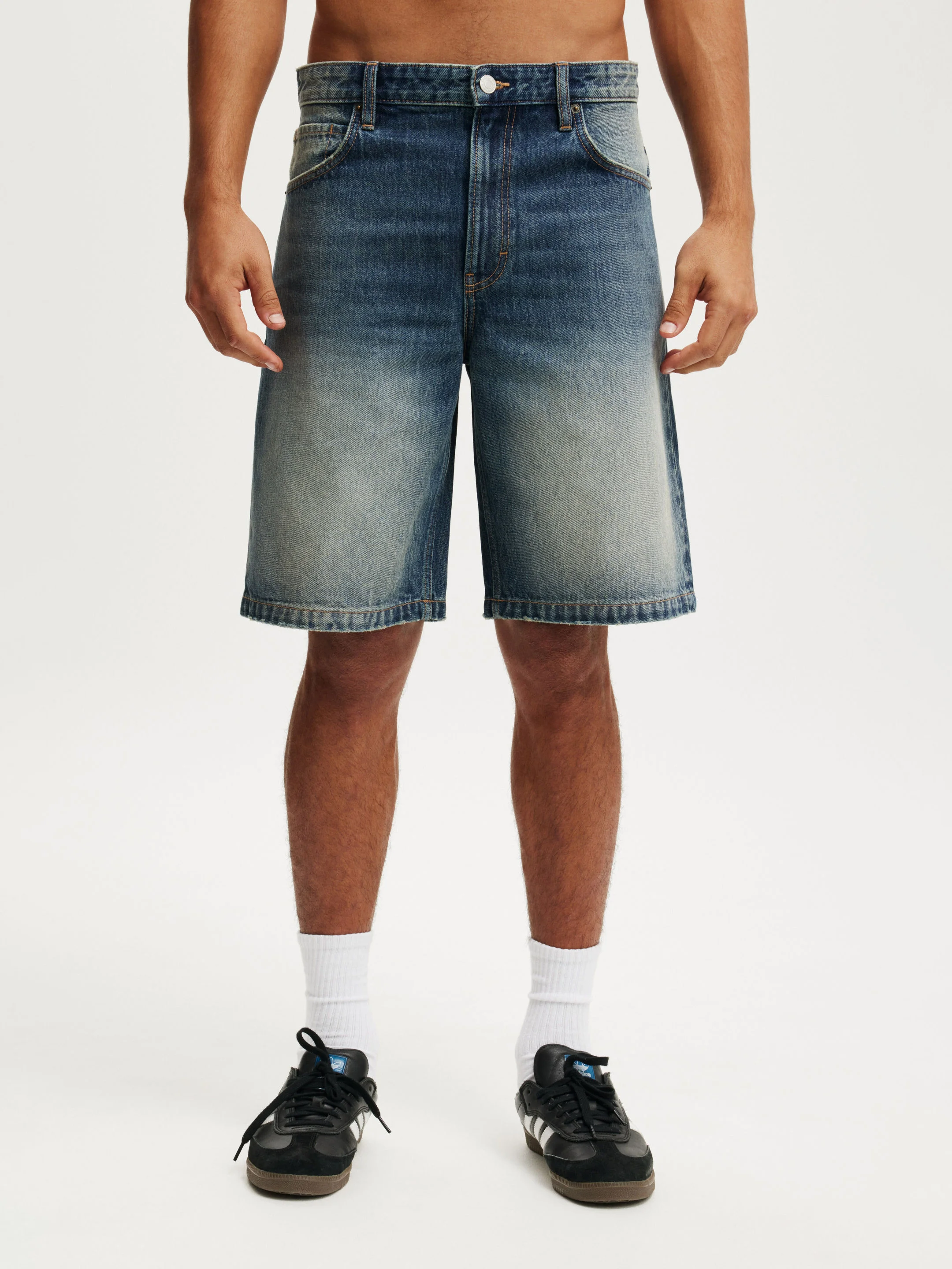 COTTON ON Quần Jeans Ngắn Nam-Baggy Denim Short