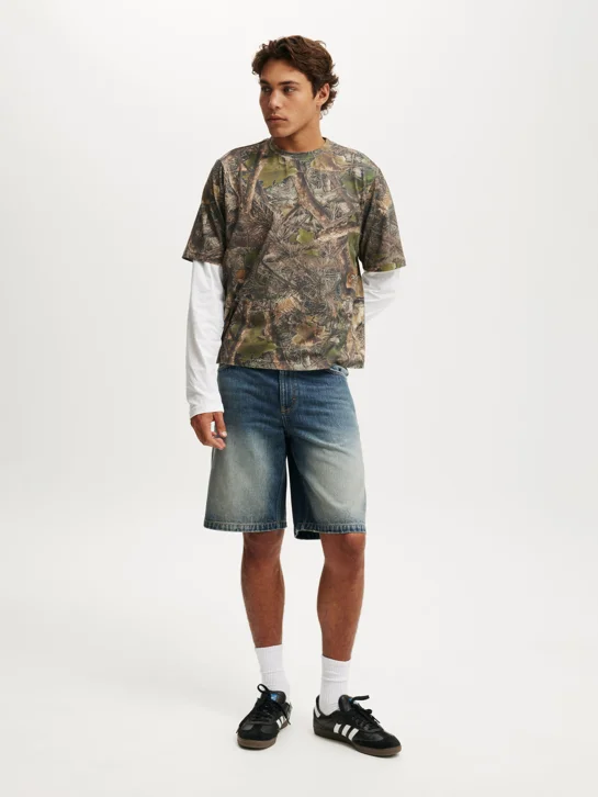 COTTON ON Quần Jeans Ngắn Nam-Baggy Denim Short