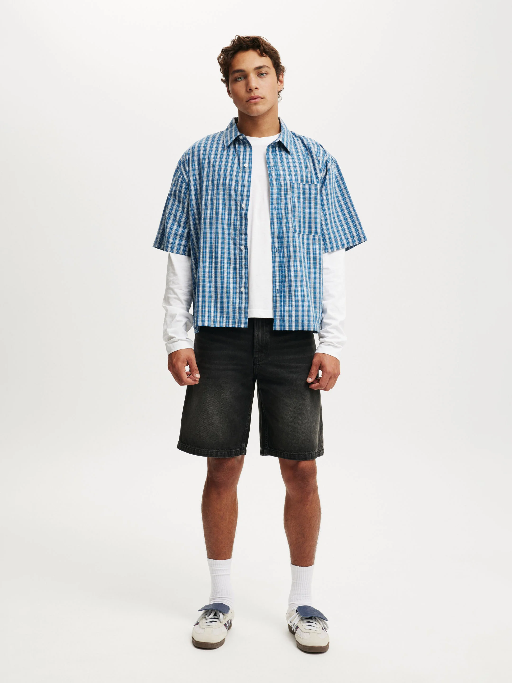 COTTON ON Quần Jeans Ngắn Nam-Baggy Denim Short