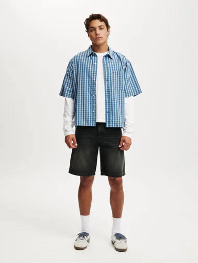COTTON ON Quần Jeans Ngắn Nam-Baggy Denim Short