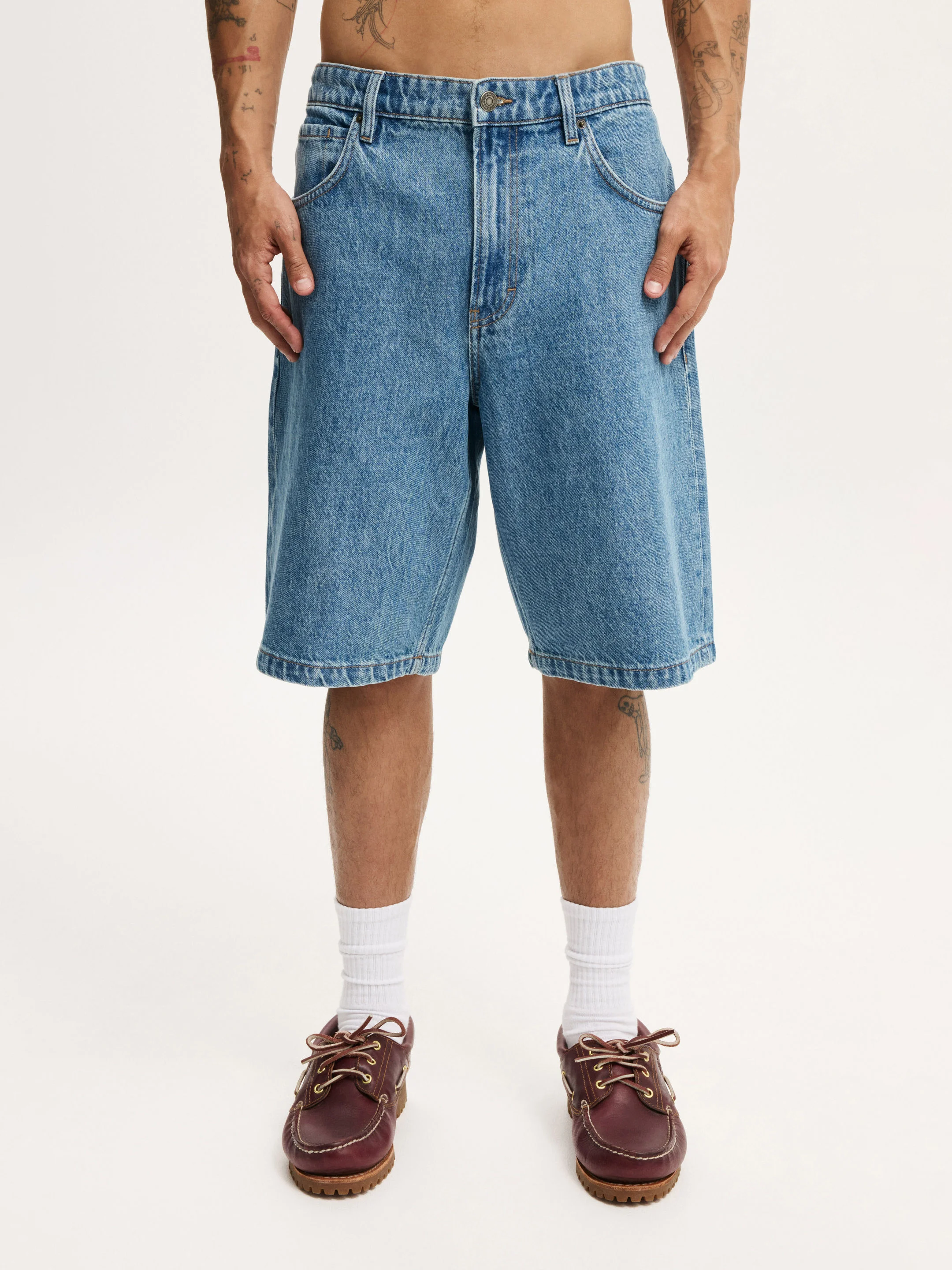 COTTON ON Quần Jeans Ngắn Nam-Baggy Denim Short