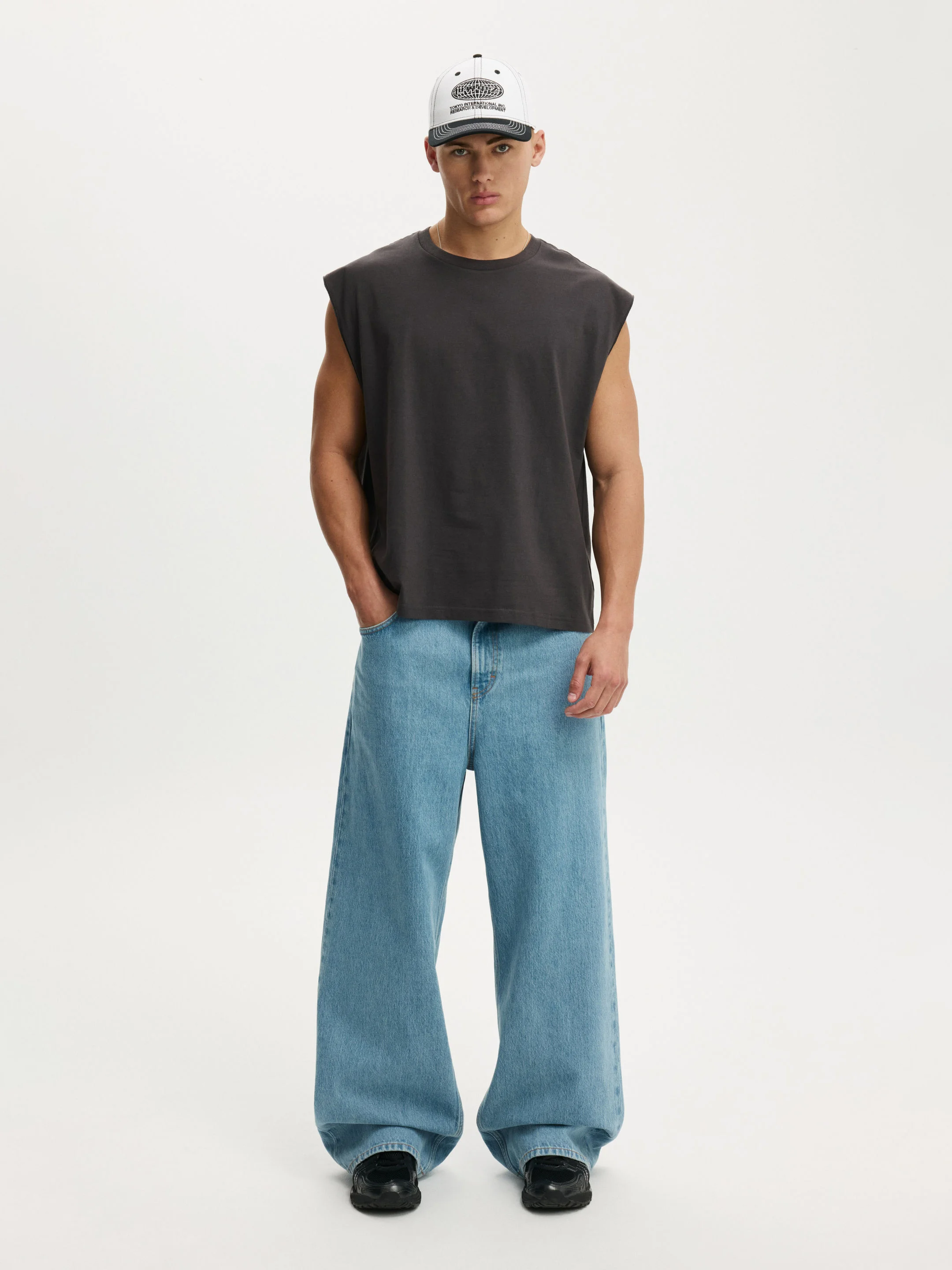 COTTON ON Quần Jeans Ống Rộng Nam - Super Baggy Jean