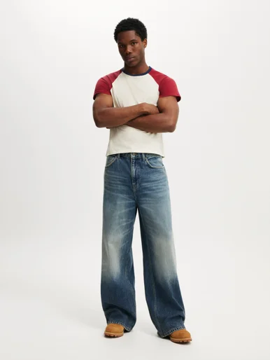 COTTON ON Quần Jeans Ống Rộng Nam - Super Baggy Jean