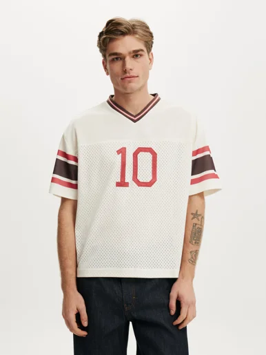 COTTON ON Áo Thun Có Họa Tiết Nam - Football Jersey